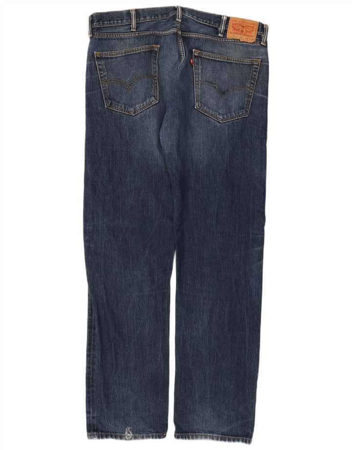 Levi's Mens 505 Straight Jeans W38 L34 Μπλε Βαμβακερό