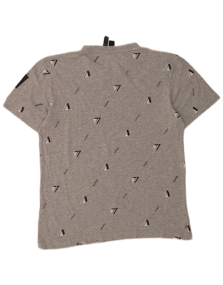 Ανδρικό γραφικό μπλουζάκι ADIDAS Top Medium Grey Cotton