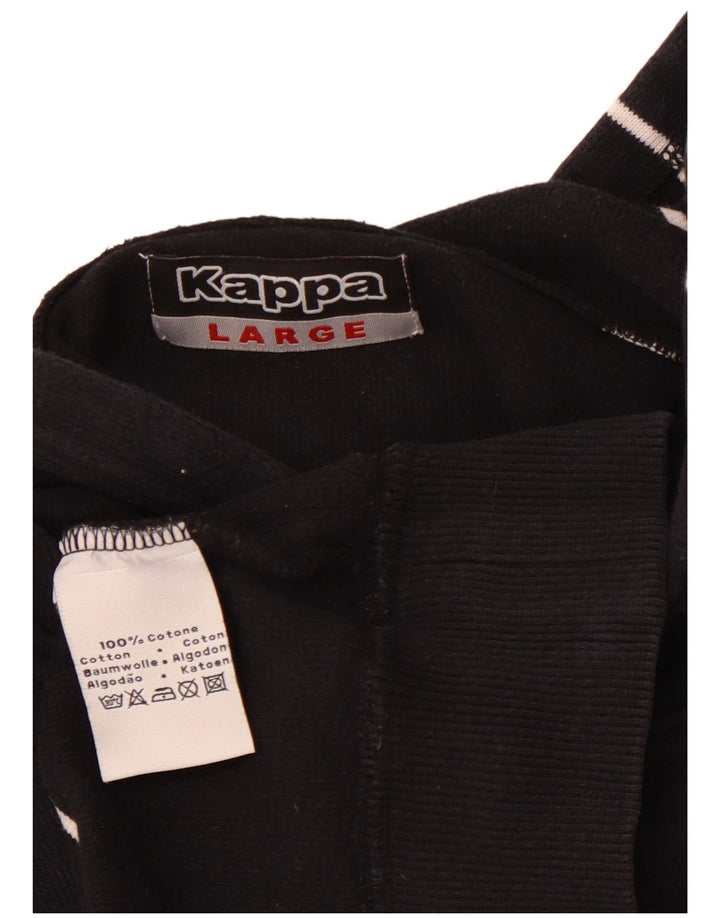 KAPPA Ανδρικό Hoodie Jumper Μεγάλο Navy Blue ριγέ βαμβακερό