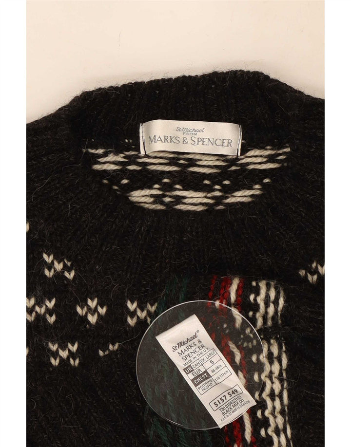 Marks & Spencer Ανδρικό πουλόβερ με λαιμόκοψη St. Michael Crew XL Μαύρο