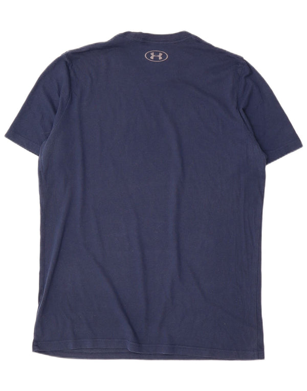Ανδρικό γραφικό μπλουζάκι Under Armour Heat Gear Top Medium Navy Blue