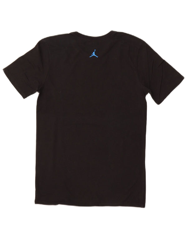 NIKE Mens Graphic T-Shirt Top Small Black Colourblock Cotton