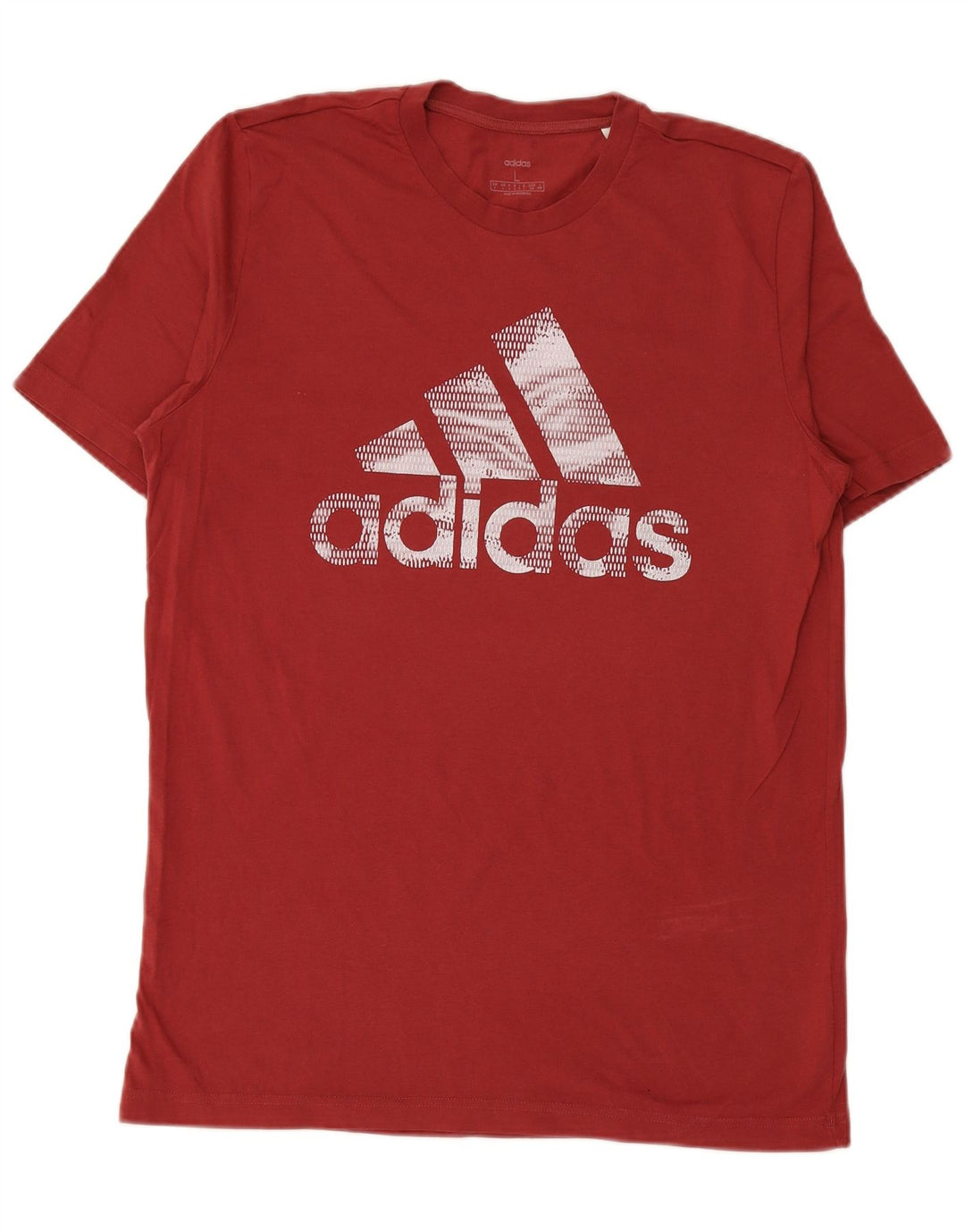 Ανδρικό γραφικό T-Shirt ADIDAS Top μεγάλο κόκκινο βαμβακερό