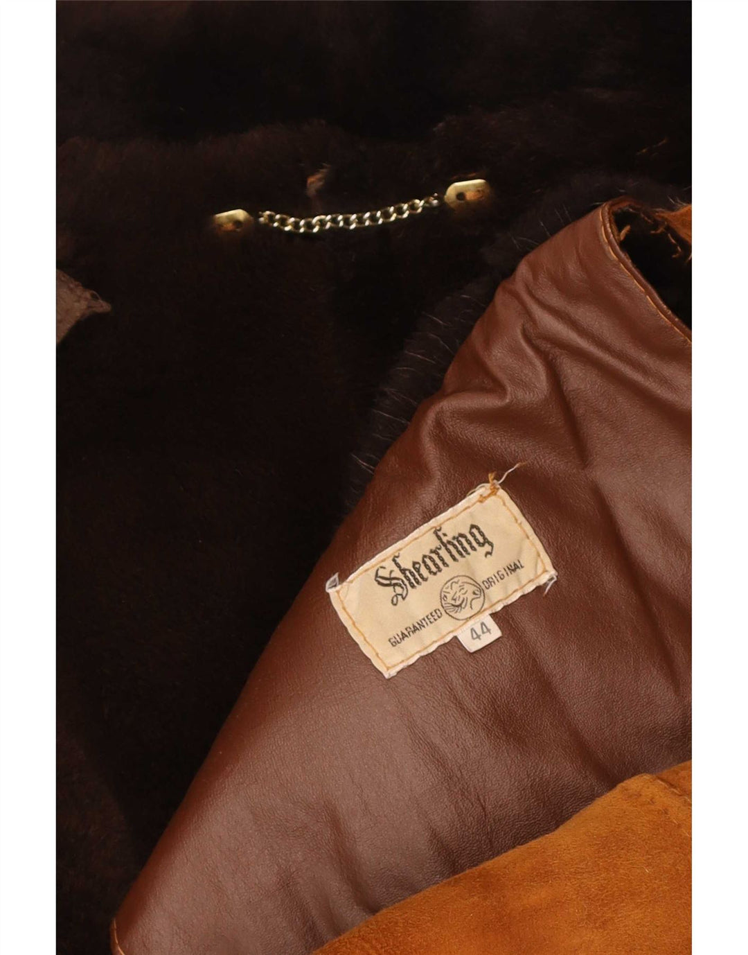 Vintage Γυναικείο Oversized Παλτό Shearling IT 44 Μεσαίο Καφέ