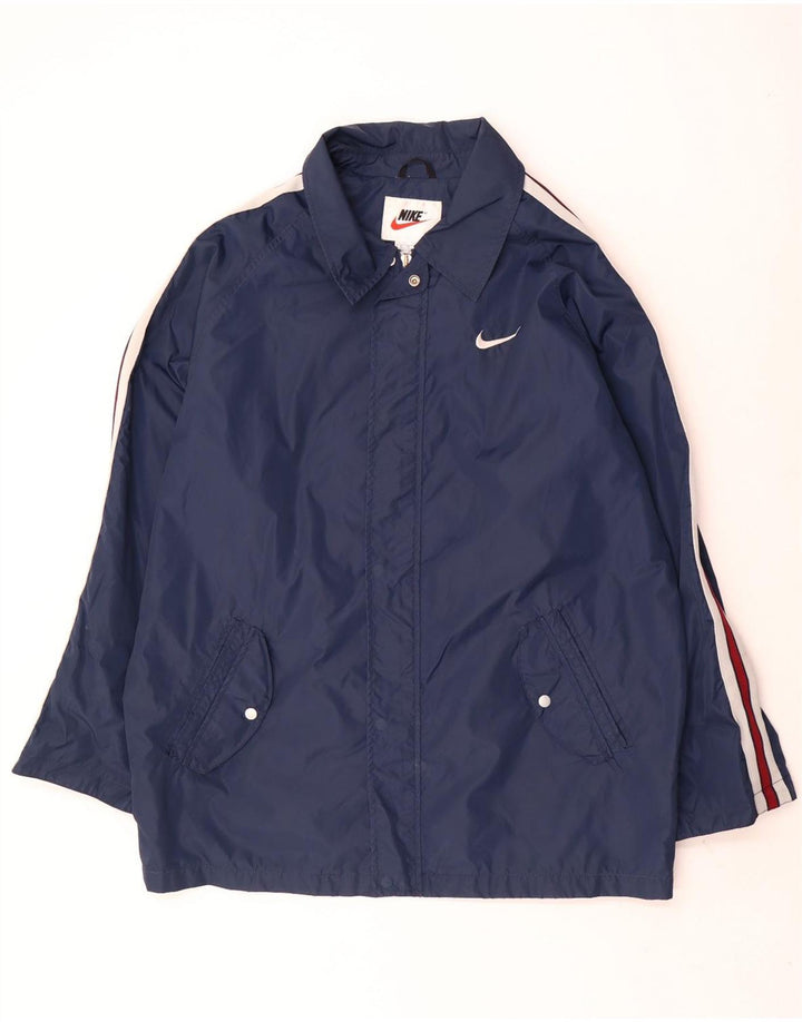Nike Ανδρικό μπουφάν βροχής UK 42 XL Navy Blue ριγέ νάιλον