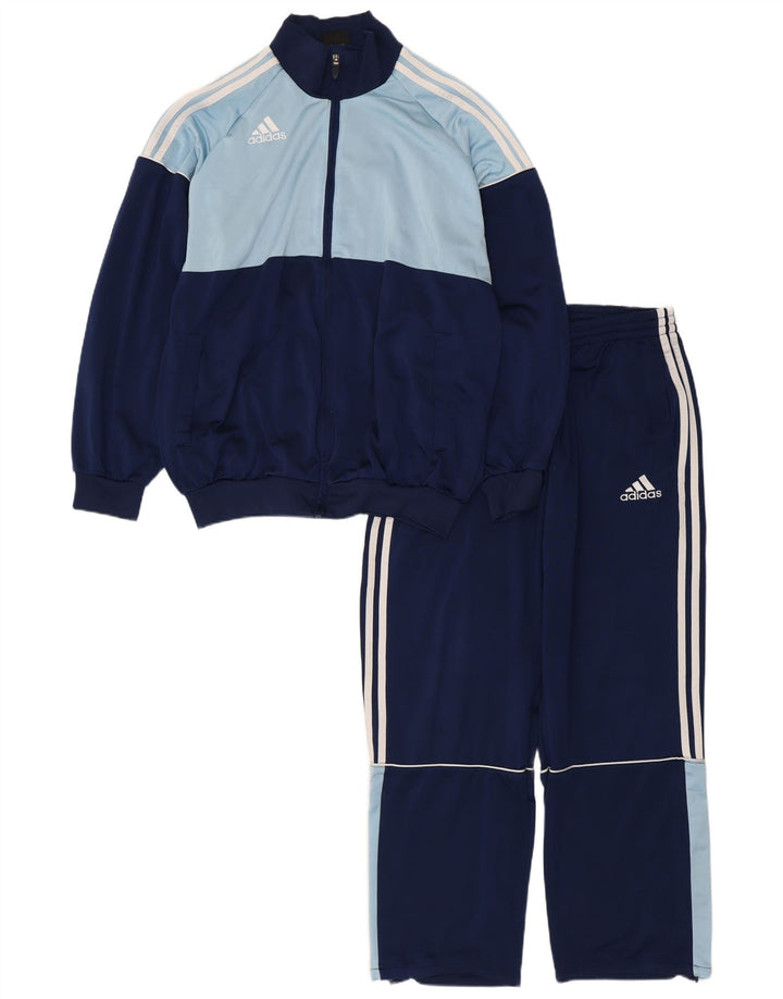 Ανδρική φόρμα ADIDAS UK 40/42 Medium Navy Blue Colorblock Πολυεστέρας