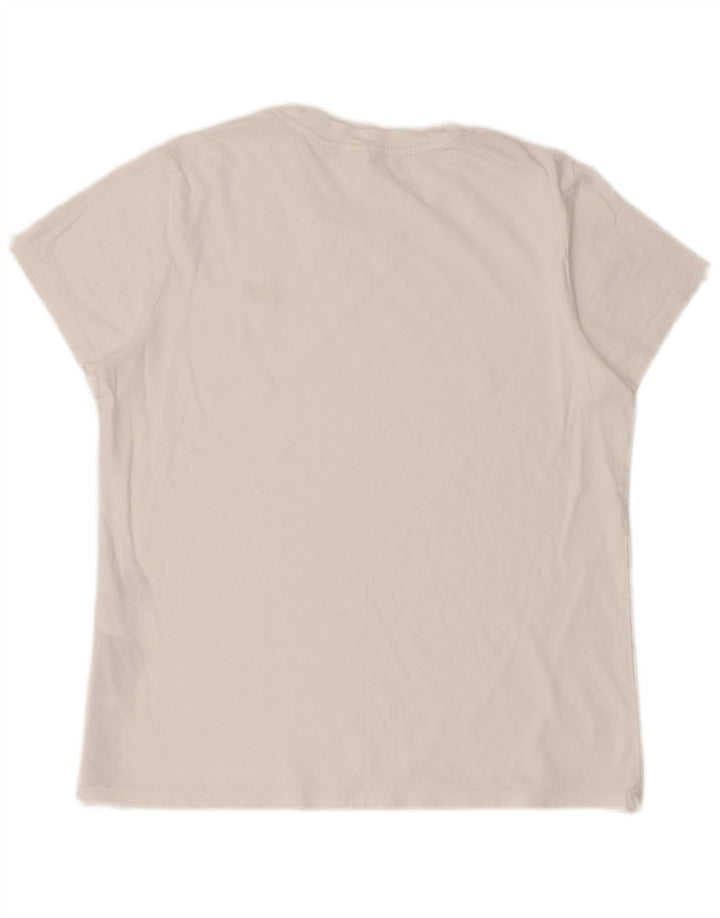 Γυναικείο T-Shirt Levi's Top UK 12 μεσαίο λευκό βαμβακερό