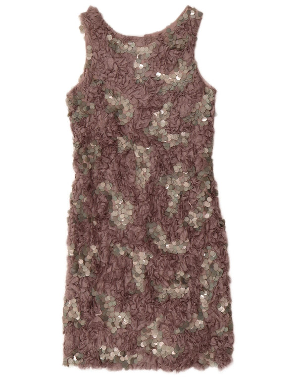 Charabia γυναικείο αμάνικο φόρεμα UK 10 Small Grey Flecked Silk