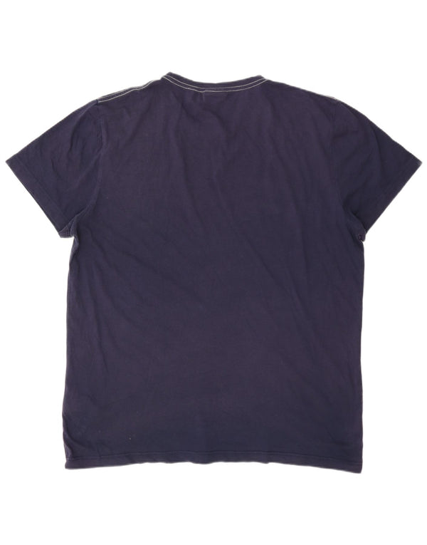 Ανδρικό γραφικό μπλουζάκι Gant Top XL Navy Blue Cotton