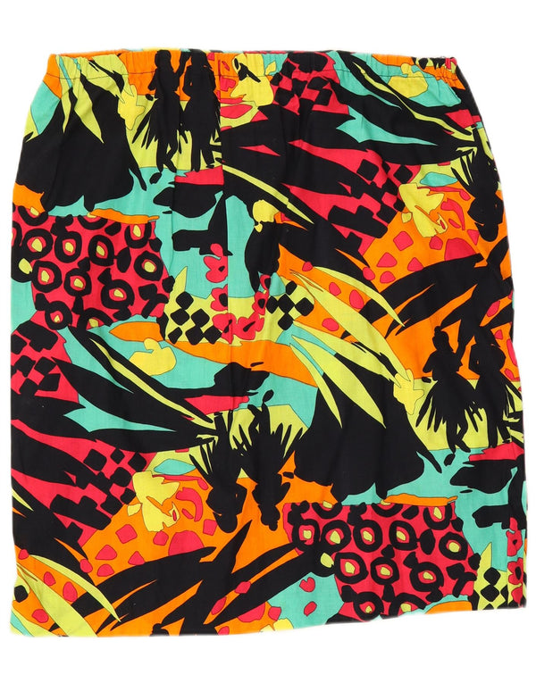 VINTAGE Womens Graphic Straight Skirt W40 2XL Multicoloured Patchwork