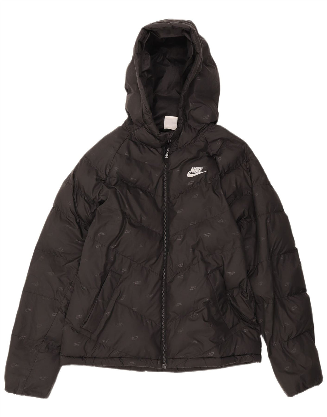 Μπουφάν Nike Boys Graphic με κουκούλα με επένδυση 13-14 ετών XL μαύρο πολυεστέρα