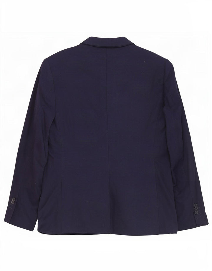 Massimo Dutti Ανδρικό σακάκι μπλέιζερ με 2 κουμπιά EU 54 XL Navy Blue Wool