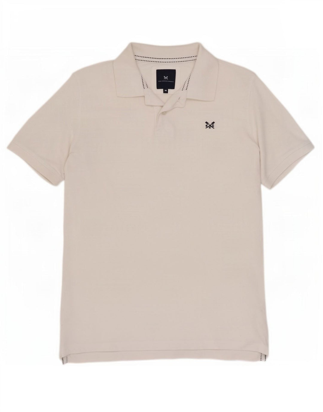 Ανδρικό μπλουζάκι πόλο Crew Clothing, μεσαίο λευκό βαμβακερό
