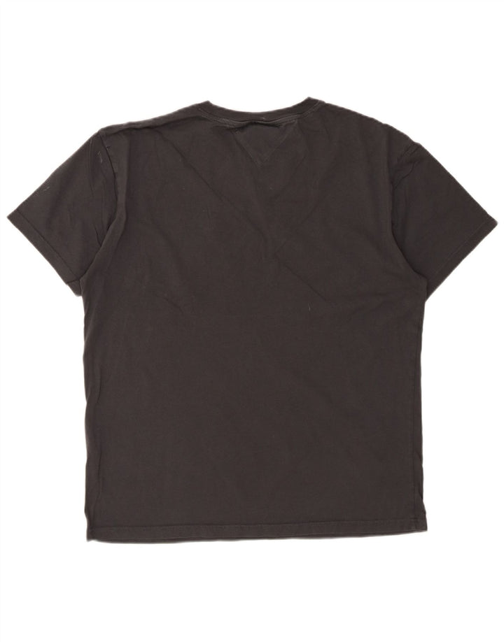 TOMMY HILFIGER Mens Graphic T-Shirt Top Large Black
