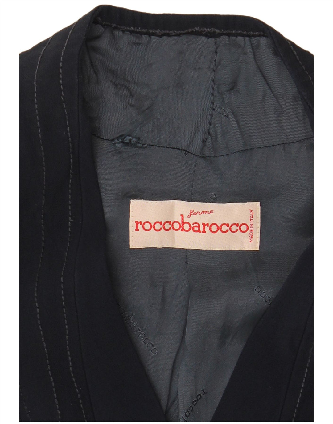 ROCCOBAROCCO Γυναικείο μπουφάν blazer 4 κουμπιών UK 14 Medium Navy Blue