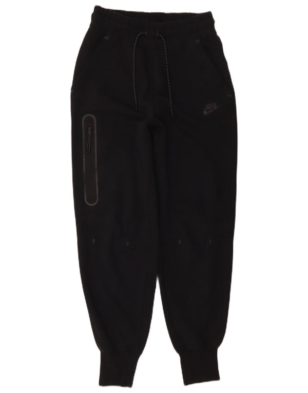 Nike Womens Tracksuit Trousers Joggers UK 4 XS  Black Cotton