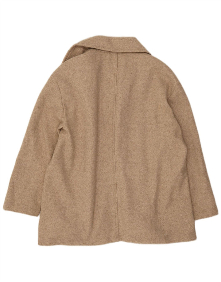 Zara Γυναικείο Open Oversized Πανωφόρι UK 10 Small Beige Polyester