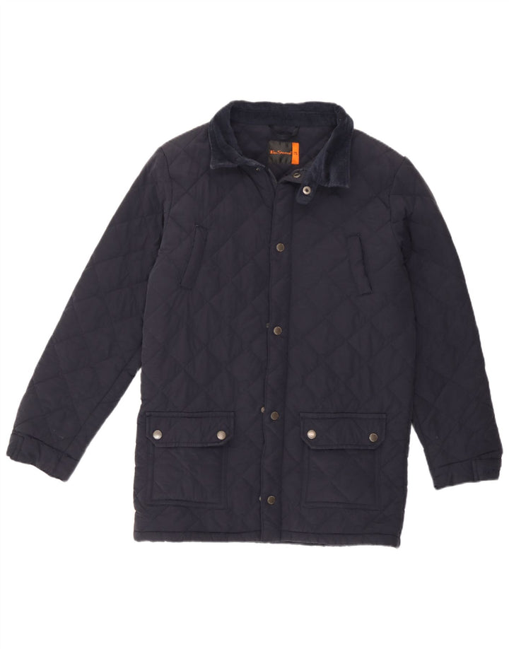Μπουφάν Ben Sherman Boys Quilted Jacket 11-12 Years Navy Blue Cotton Classic
