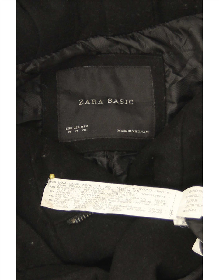 Zara Γυναικεία καμπαρντίνα UK 12 Μεσαίο μαύρο μαλλί
