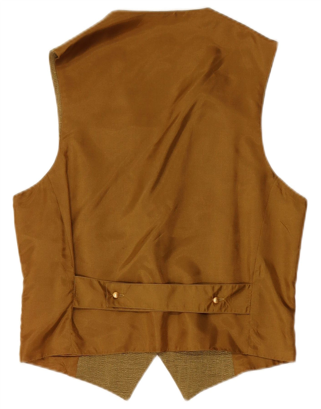 VINTAGE Γυναικείο Γιλέκο UK 14 Medium Khaki Floral Polyester