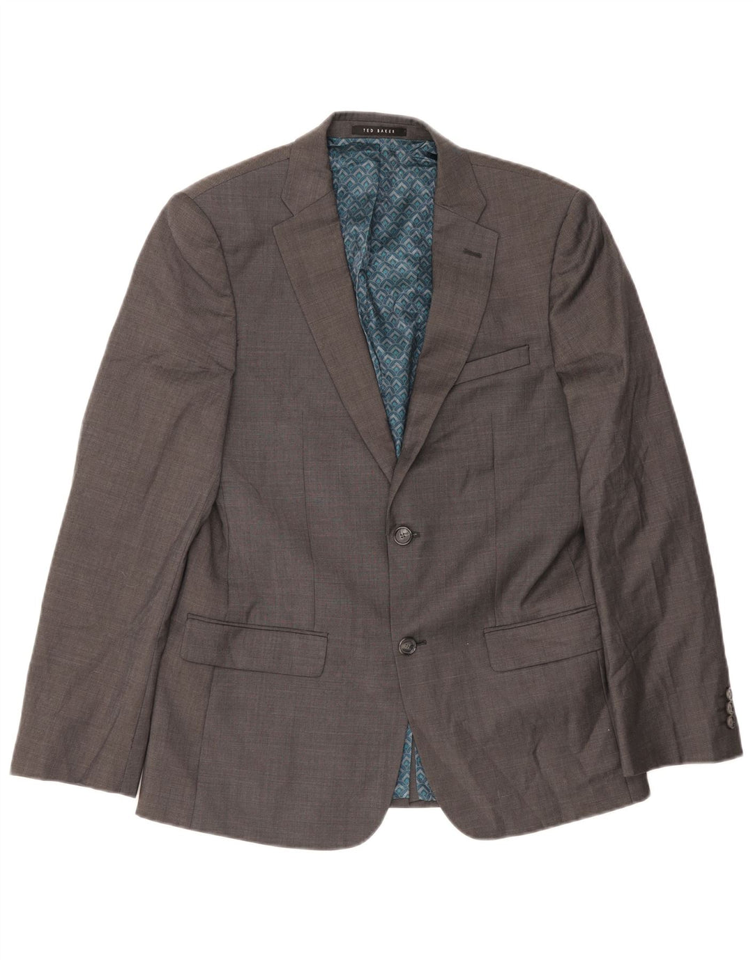 Ted Baker Ανδρικό σακάκι με 2 κουμπιά UK 38 Medium Grey Wool