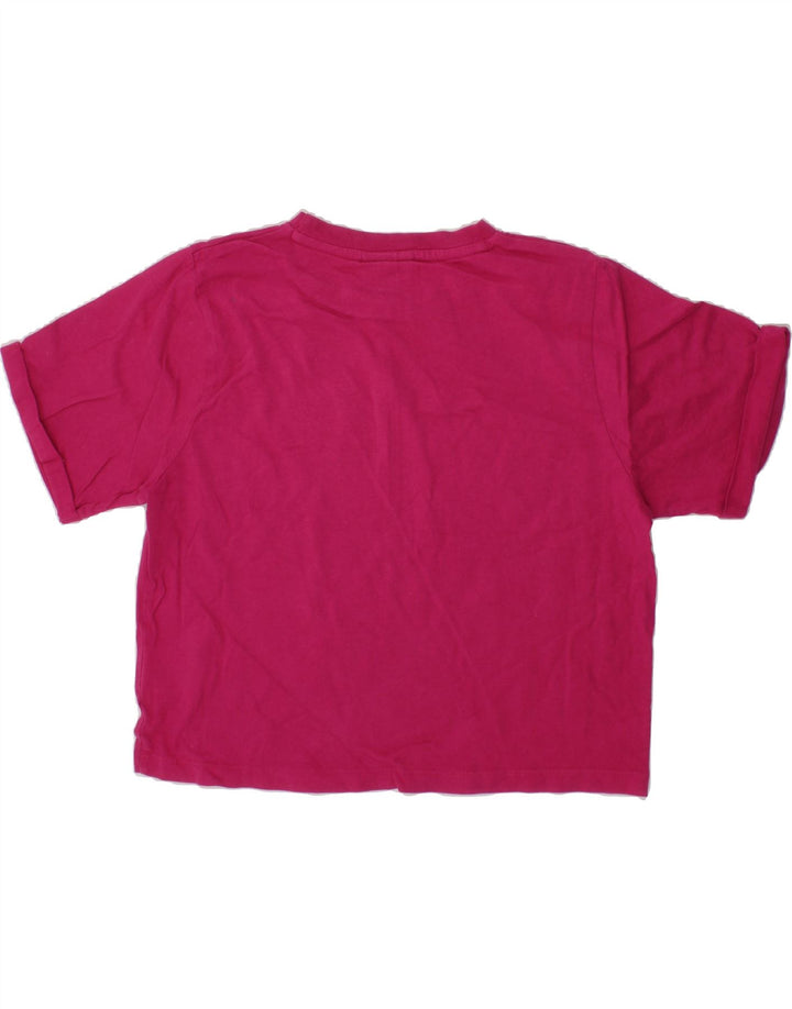 ELLESSE Girls Graphic T-Shirt Top 12-13 Years Pink Cotton Vintage Ellesse and Second-Hand Ellesse from Messina Hembry 