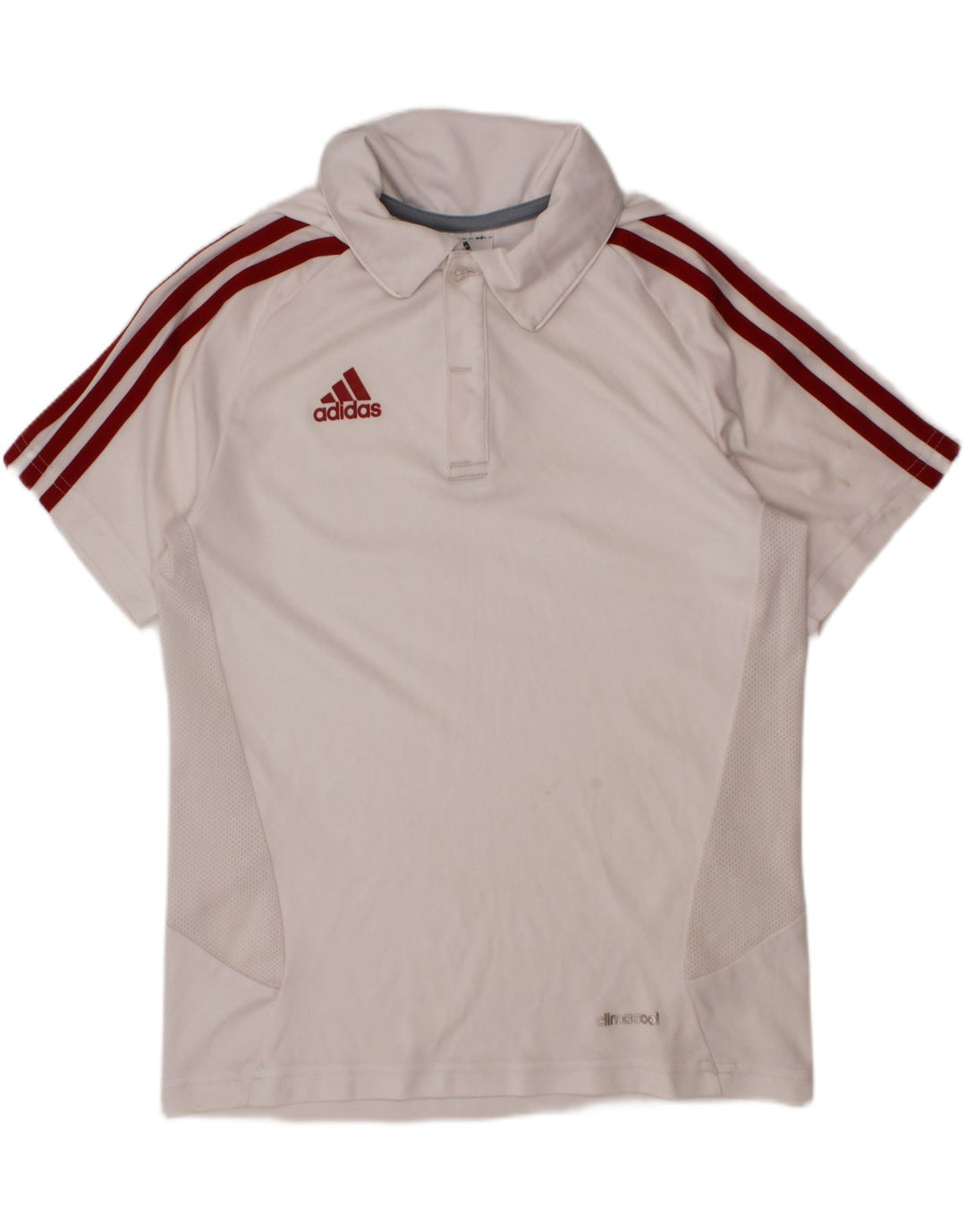Πουκάμισο ADIDAS για αγόρι Climacool Polo 9-10 ετών Λευκός Πολυεστέρας