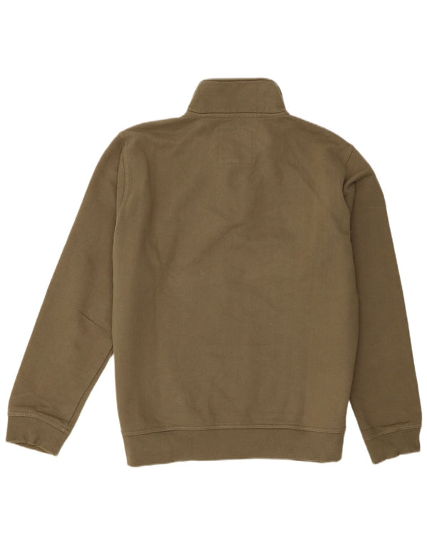 Ανδρικό φούτερ με φερμουάρ Crew Clothing Jumper XL Χακί βαμβακερό
