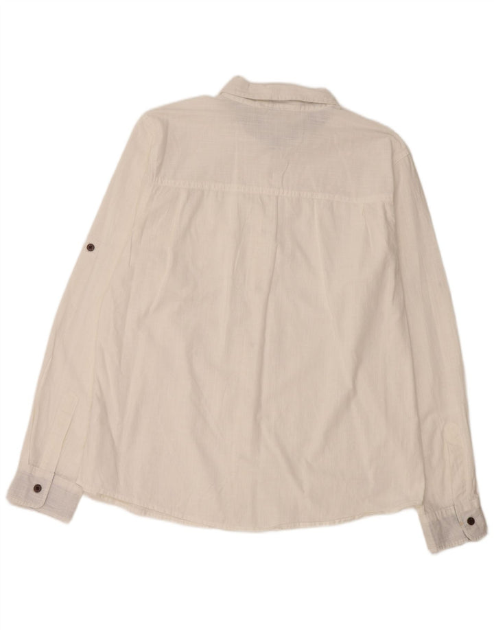 MOUNTAIN WAREHOUSE Ανδρικό πουκάμισο μεγάλο λευκό βαμβακερό