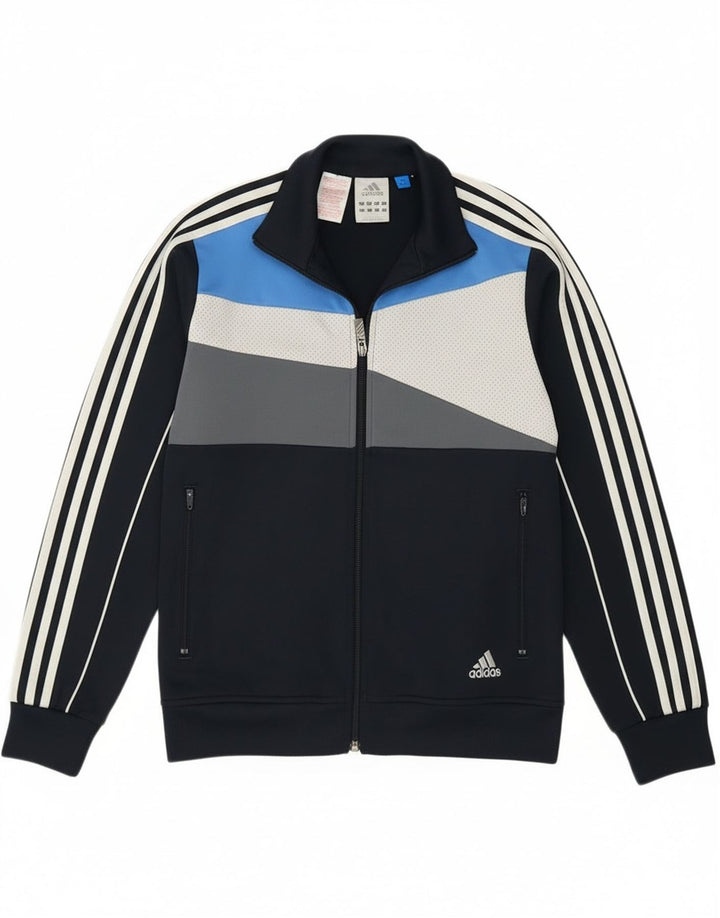 Adidas Boys αθλητική φόρμα Top Jacket 13-14 Years Navy Blue Colourblock