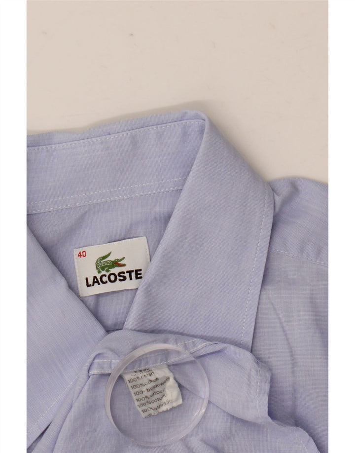 Ανδρικό κοντομάνικο πουκάμισο Lacoste Μέγεθος 40 Μεσαίο Μπλε βαμβακερό