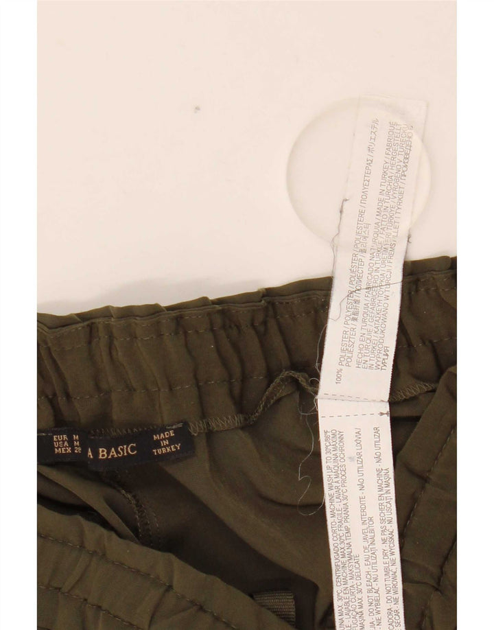 Zara Γυναικείο Tapered Casual Παντελόνι Medium W28 L27 Khaki Polyester
