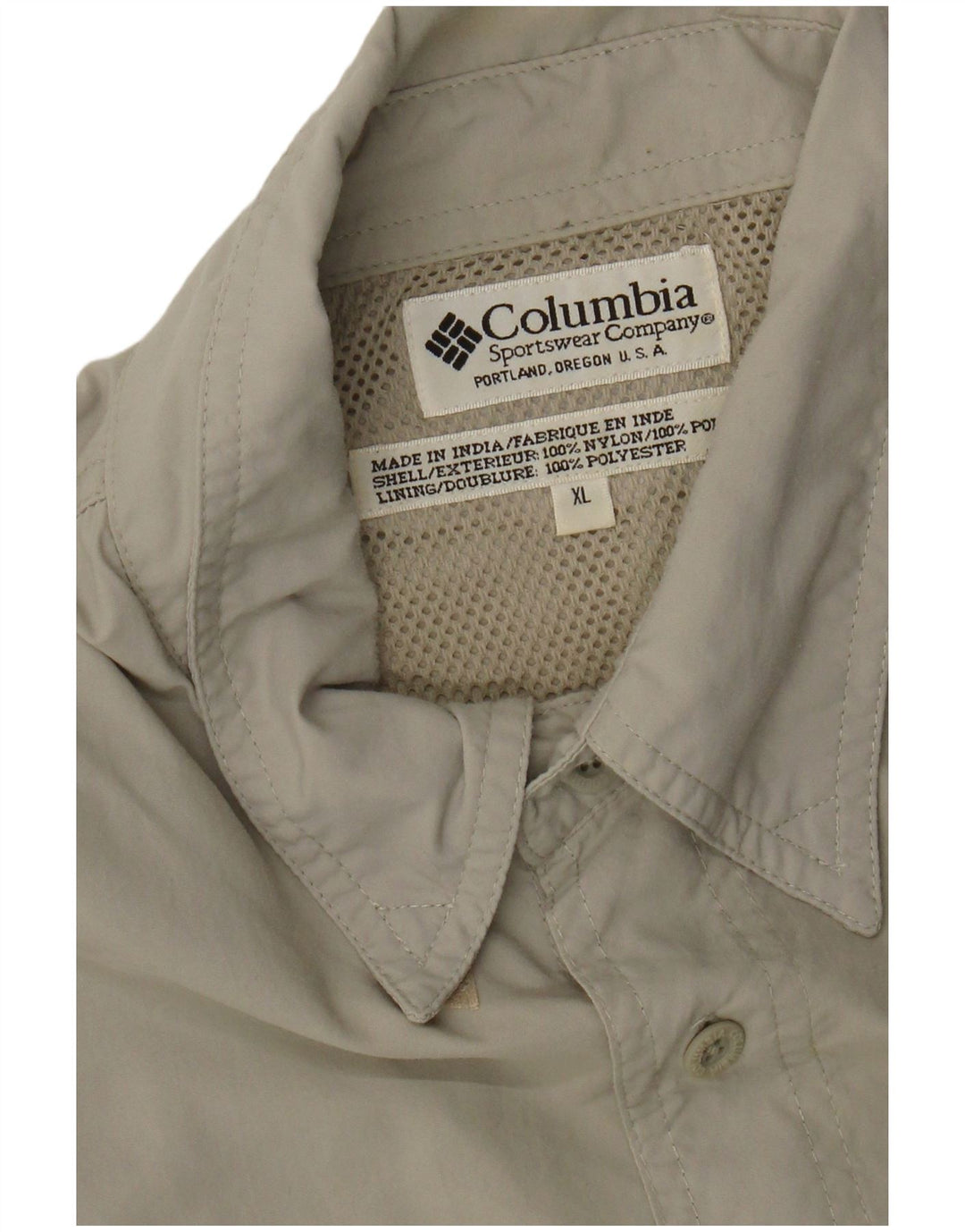 Ανδρικό κοντομάνικο πουκάμισο Columbia XL Khaki Nylon