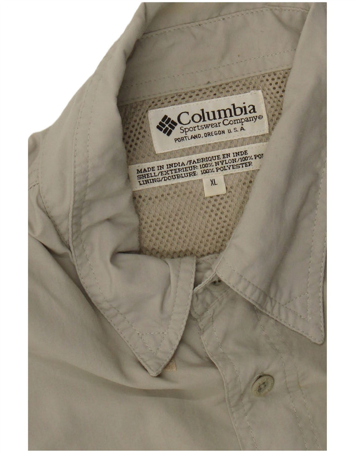Ανδρικό κοντομάνικο πουκάμισο Columbia XL Khaki Nylon