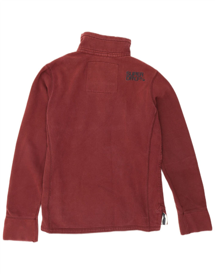 Ανδρικό φούτερ με λαιμόκοψη Superdry, μεσαίο βαμβακερό μπορντό