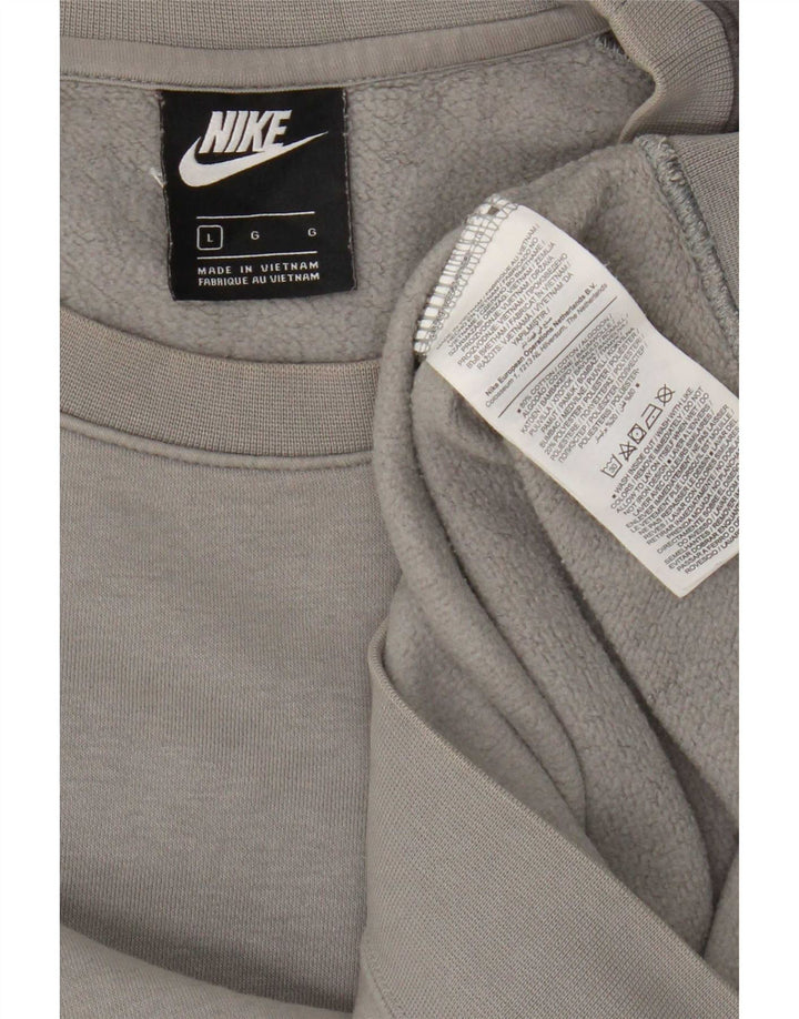 Ανδρικό γραφικό φούτερ Nike Jumper μεγάλο γκρι βαμβακερό