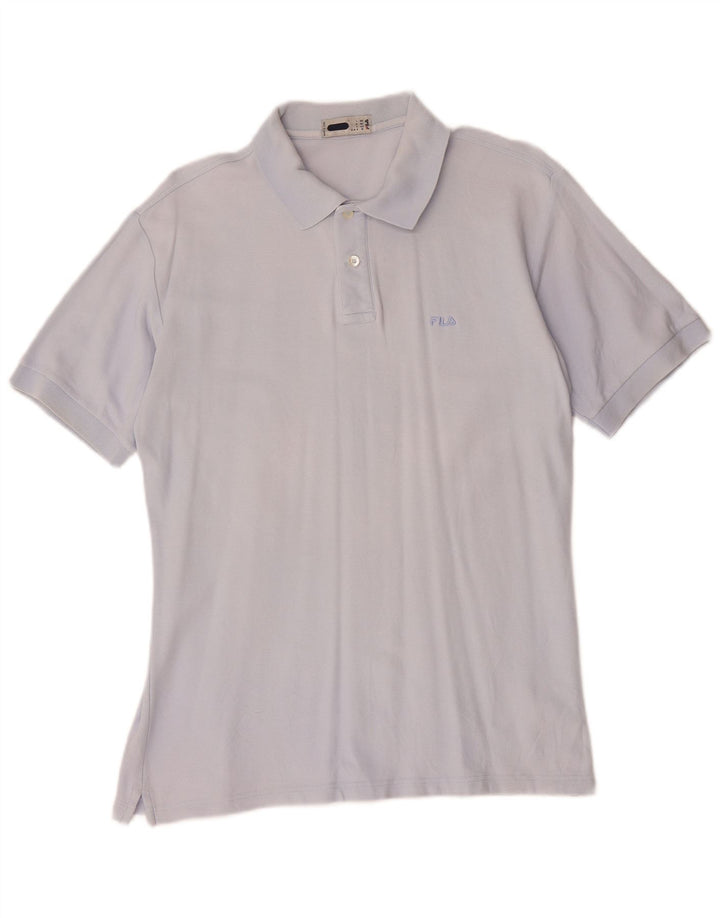 Fila Ανδρικό Πόλο Μπλουζάκι IT 50 Μεσαίο Μπλε Βαμβακερό