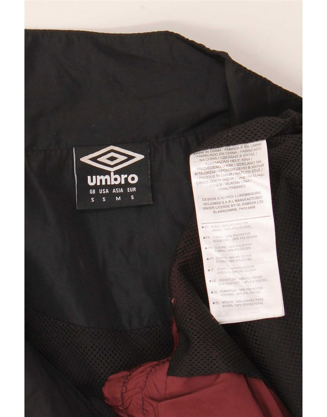 Ανδρική φόρμα γυμναστικής γραφική Umbro Top μπουφάν Μικρό καφέ χρώματος πολυεστέρας
