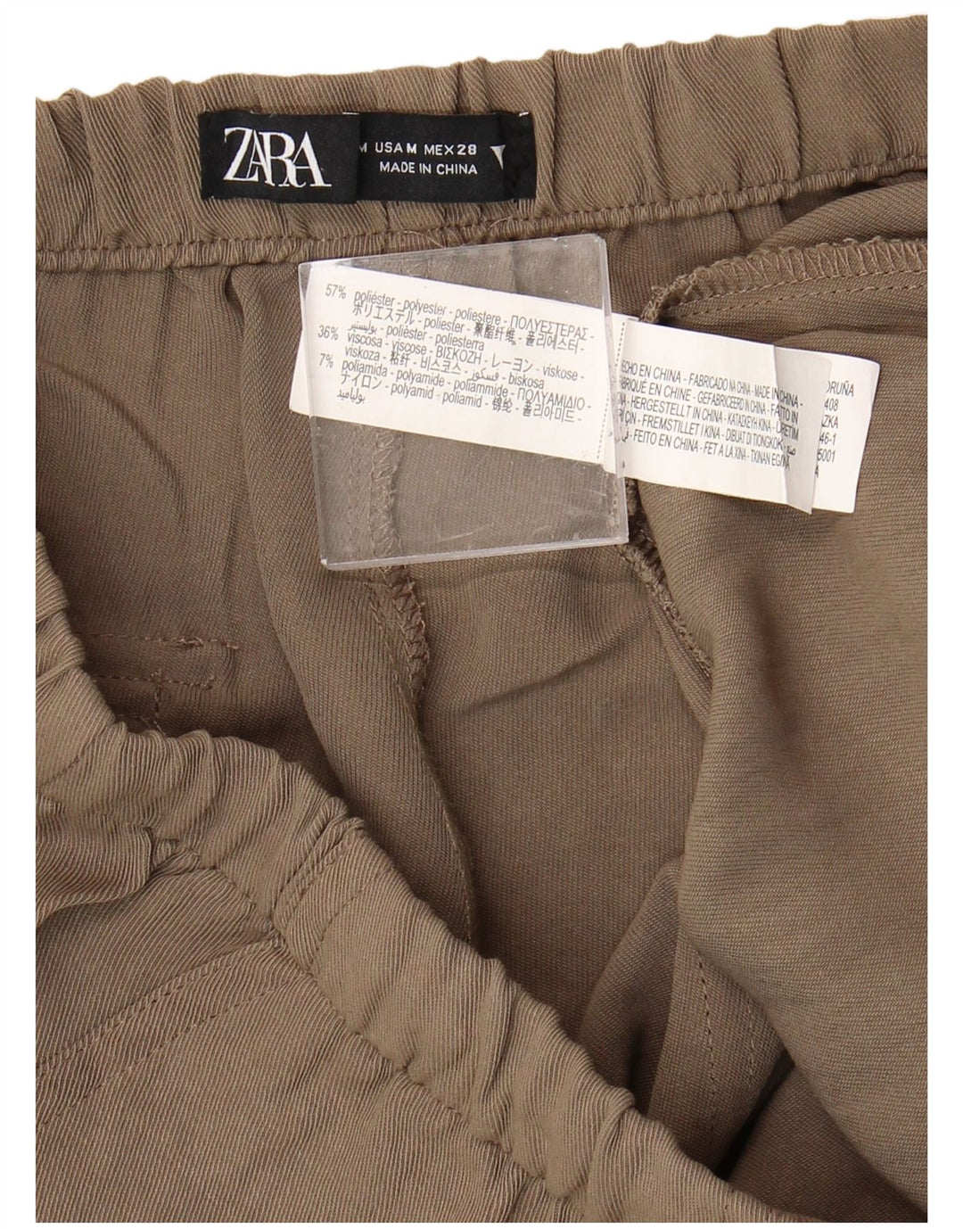 ZARA Womens Joggers Casual Trousers Medium W28 L26 Beige Polyester
