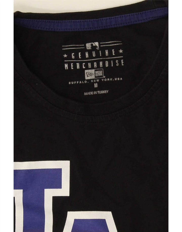 Γνήσιο εμπόρευμα Γυναικείο γραφικό T-Shirt Top UK 12 Medium Black