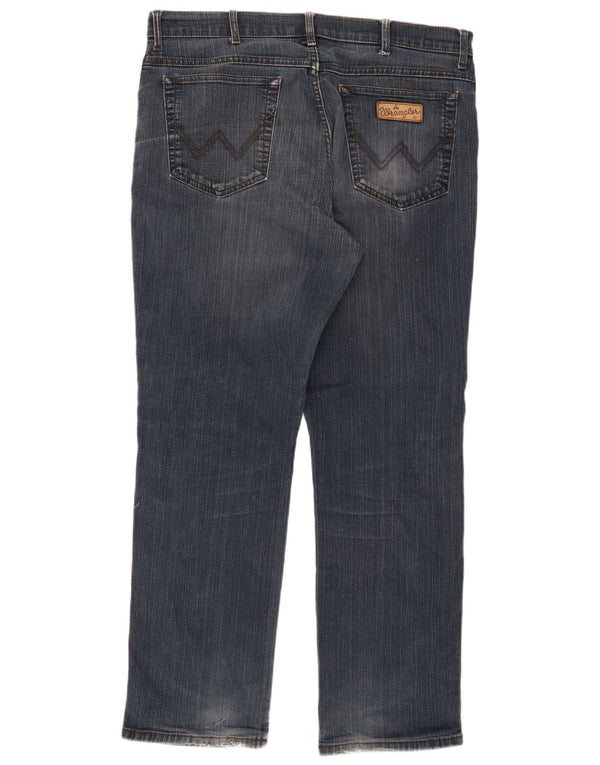 Ανδρικό τζιν Wrangler ίσιο W38 L32 Navy Blue Cotton