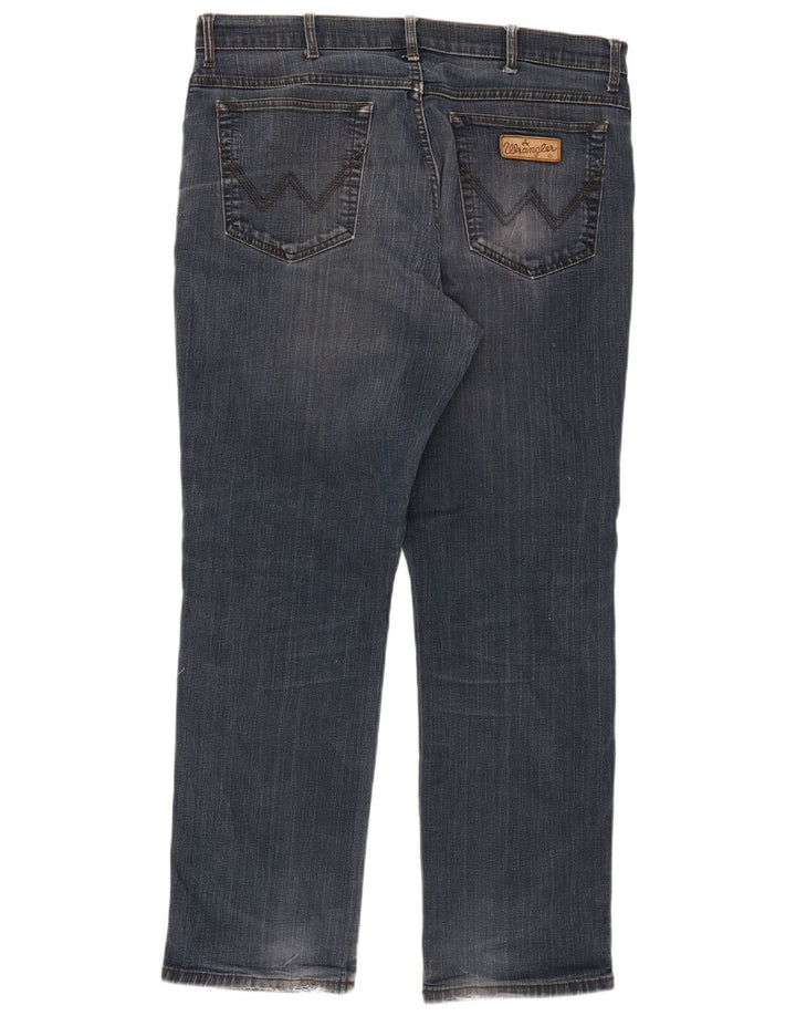 Ανδρικό τζιν Wrangler ίσιο W38 L32 Navy Blue Cotton