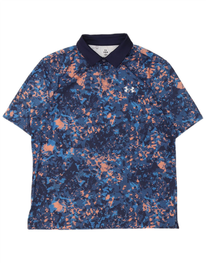 Under Armour Ανδρικό Πόλο Μπλουζάκι Μεγάλο Navy Blue Tie Dye