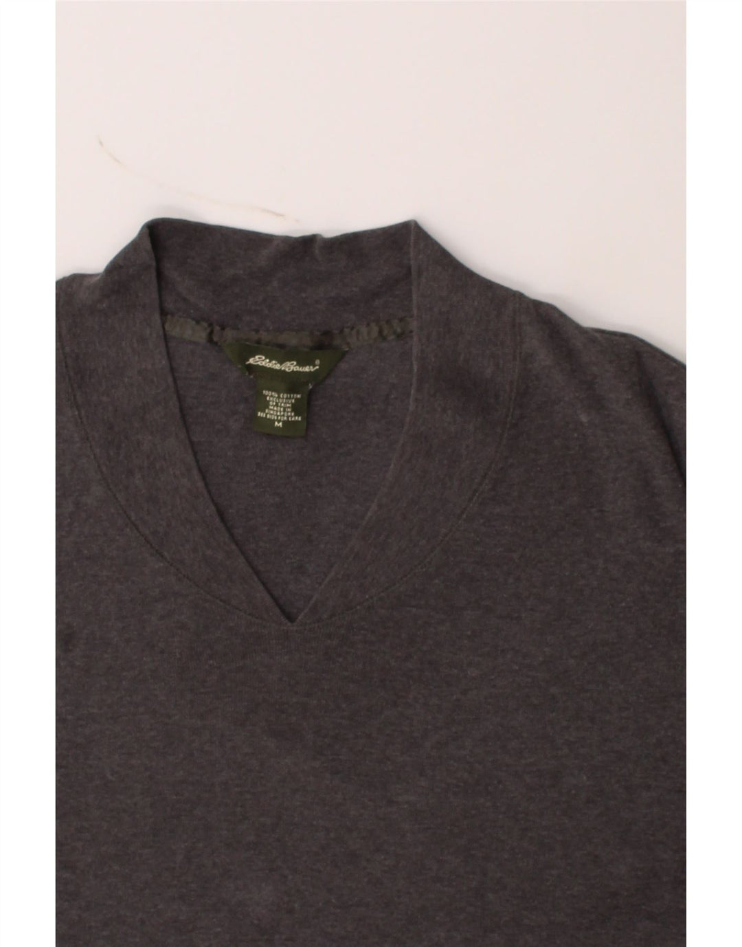 EDDIE BAUER Womens Top Long Sleeve UK 14 Medium Grey Cotton Vintage Eddie Bauer and Second-Hand Eddie Bauer from Messina Hembry 