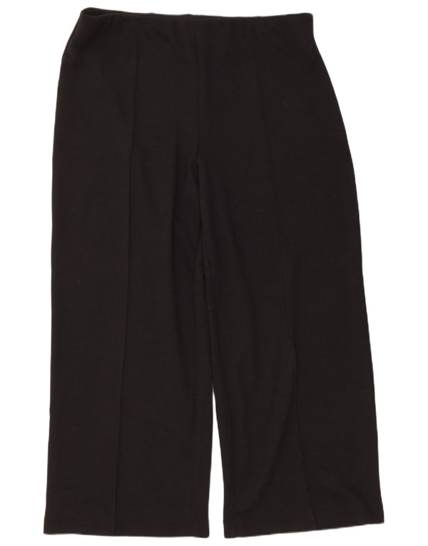 Marks & Spencer Γυναικείο φαρδύ παντελόνι casual UK 20 2XL W40 L30 μαύρο