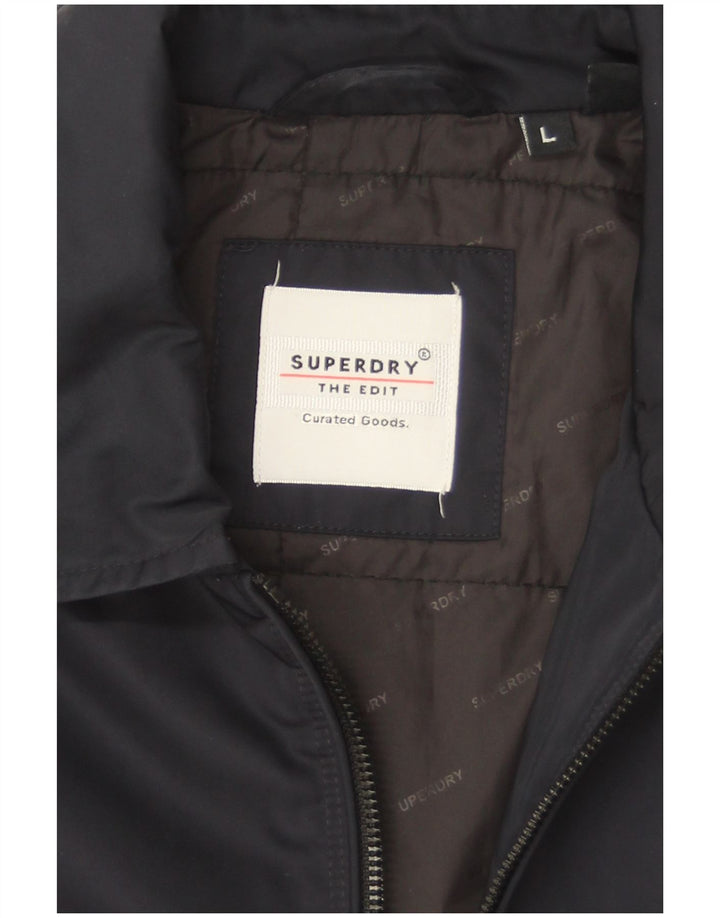 Ανδρικό μπουφάν Superdry Bomber UK 40 Large Navy Blue Polyester