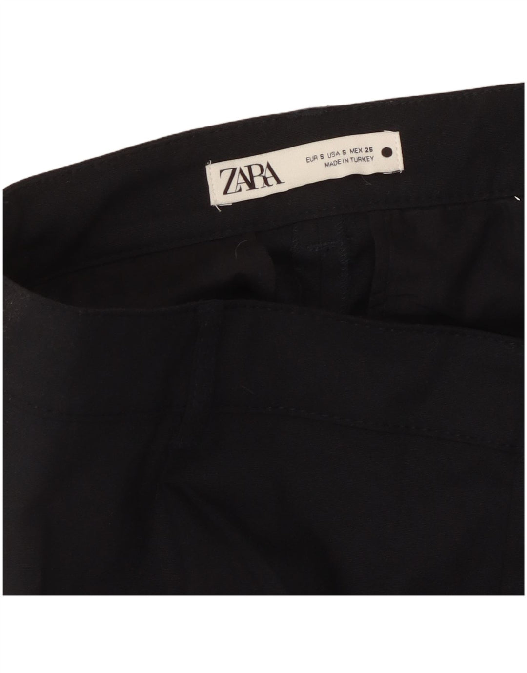 ZARA Γυναικείο παντελόνι Chino με ψηλόμεσο μικρό W26 L27 Navy Blue