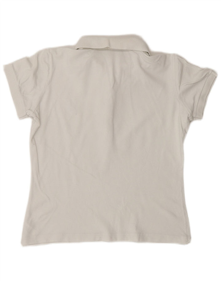Fred Perry Γυναικείο πουκάμισο Crop Polo UK 12 μεσαίο λευκό βαμβακερό