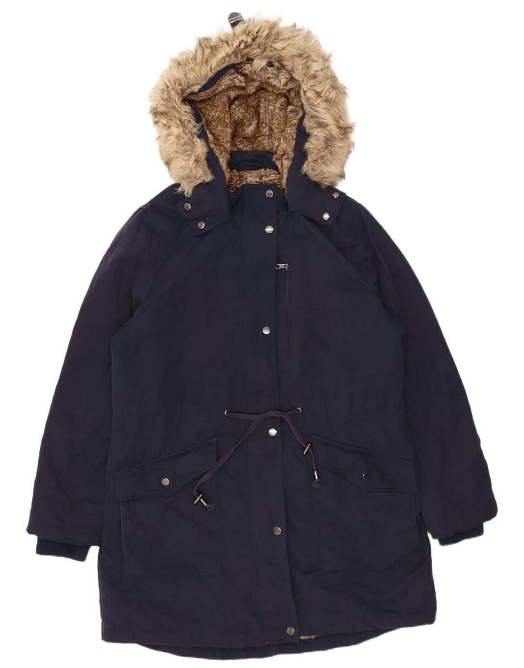 Marks & Spencer Γυναικείο μπουφάν Parka με κουκούλα μεγάλου μεγέθους UK 14 μεγάλο Navy Blue