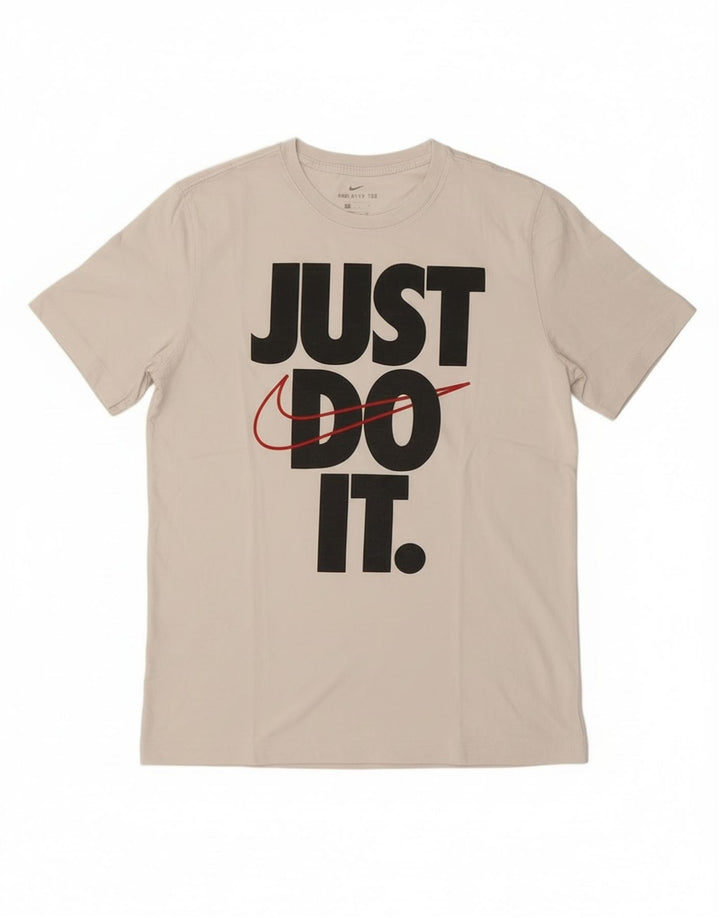 Ανδρικό γραφικό μπλουζάκι Nike, μεσαίο λευκό